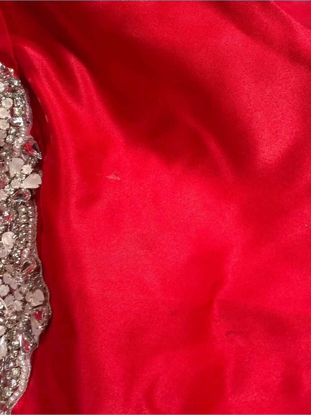 Girls Red Tulle Ball Gown Dress with Waist Embellishment costume Rare Editions